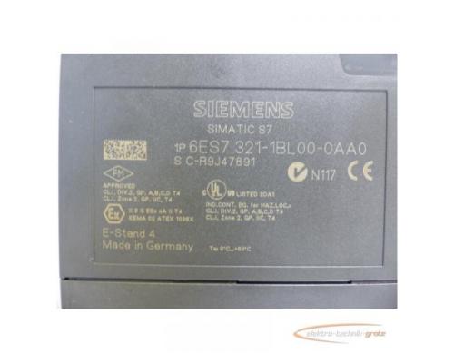 Siemens 6ES7321-1BL00-0AA0 Eingangsmodul Simatic S7 E-Stand 4 SN: C-R9J47891 - Bild 5