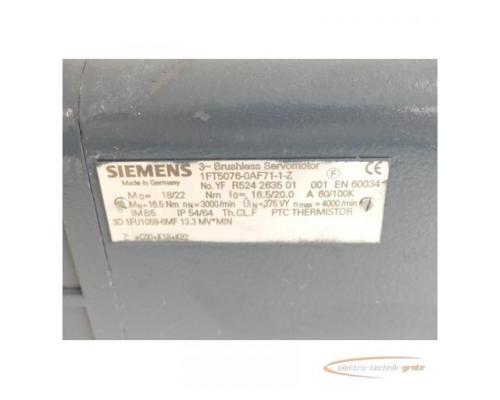 Siemens 1FT5076-0AF71-1 - Z SN:YFR524263501001 mit Binder 77 60013A00 Bremse - Bild 6