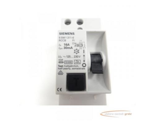 Siemens 5SM1311-6 16A 0,03A 2pol FI Schutzschalter 30mA - Bild 2