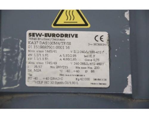 Getriebemotor 1,1 kW 41 U/min von SEW-Eurodrive – KA37 DAS100M4/TF/IS - Bild 5