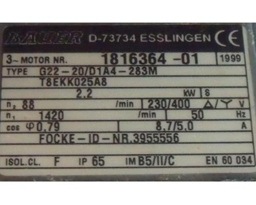 Getriebemotor 2,2 kW 88 U/min von BAUER – G22-20/D1A4-283M - Bild 5