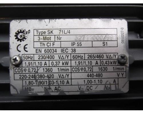 Elektromotor 0,37 kW 1360 U/min von Nord – SK71L/4 - Bild 4