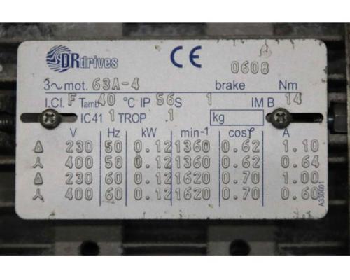 Getriebemotor 0,12 kW 67 U/min von Motovario – NHRV/ 030 63A-4 - Bild 4