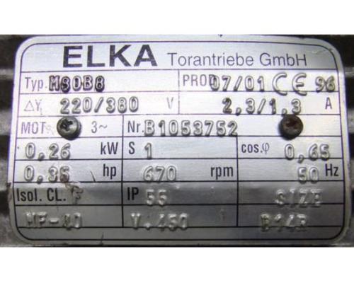 Getriebemotor 0,25 kW 670 U/min von ELKA – M80B8 - Bild 6