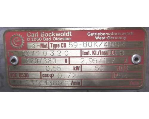 Elektromotor 0,55 kW 1380 U/min von Bockwoldt – CB59-80K/4DBRF - Bild 5