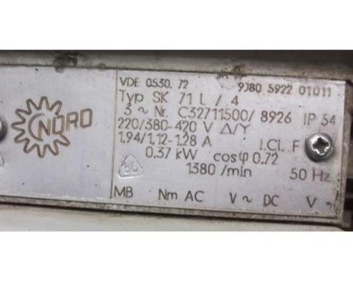 Getriebemotor 0,37 kW 18 U/min von Nord – SK.12080F-71L/4 - Bild 7