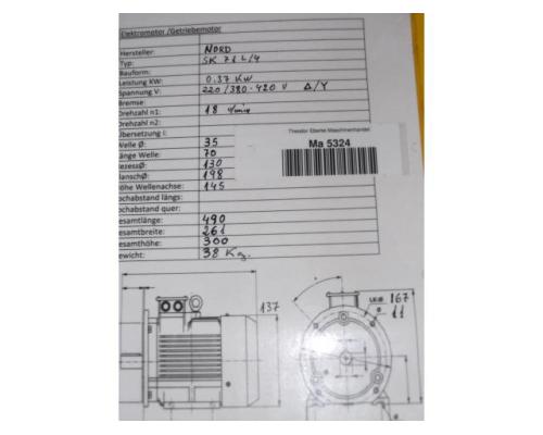 Getriebemotor 0,37 kW 18 U/min von Nord – SK.12080F-71L/4 - Bild 8