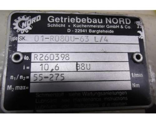 regelbarer Getriebemotor 0,18 kW 55-275 U/min von Nord Getriebebau – SK01-R080U-63-L/4 - Bild 5