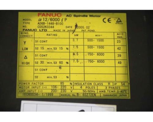 Spindelmotor von Fanuc Santenberg – A06B-1448-B100 GTC S 2 - Bild 4