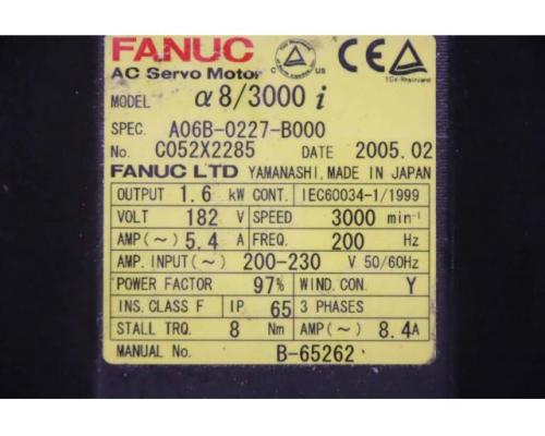 Servomotor 1,6 kW 3000 U/min von Fanuc Santenberg – A06B-0227-B000 GTC S 2 - Bild 4