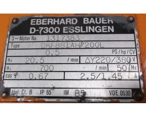 Getriebemotor 0,37 kW 20,5 U/min von Bauer – DKF881AH/200L - Bild 5