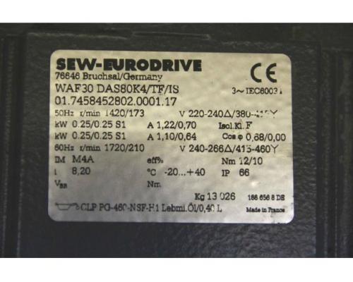 Getriebemotor 0,25 kW 173 U/min von SEW-Eurodrive – WAF30 DAS80K4/TF/IS - Bild 4