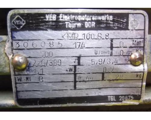 Elektromotor 1,1 kW 700 U/min von VEM – KMR100S8 - Bild 4