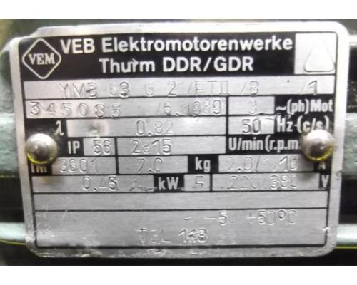 Elektromotor 0,45 kW 2815 U/min von VEM – YMB63G2/FTII/B/1 - Bild 8