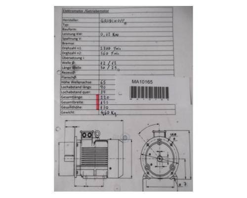 Getriebemotor 0,12 kW 560 U/min von Groschopp – DM90-60 - Bild 5