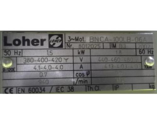 Elektromotor 1,5 kW 940 U/min von LOHER – BNCA-100LB-06A - Bild 8