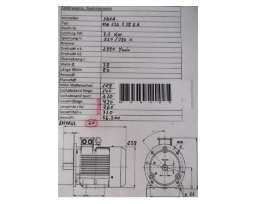 Elektromotor 7,5 kW 2880 U/min von IAEA – MA 132S38-2A - Bild 5