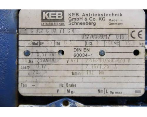 Getriebemotor 0,37 kW 20 U/min von KEB – G 3.2 C DA 71 G 4 - Bild 5