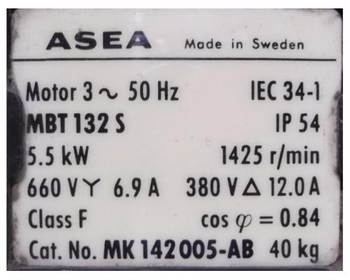 Elektromotor 5,5 kW 1425 U/min von ASEA – MBT132S - Bild 8