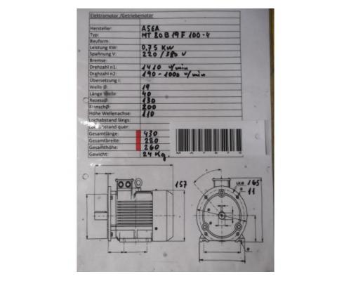 regelbarer Getriebemotor 0,75 kW 190-1000 U/min von MOTOVARIO – TKFL/10 - Bild 6