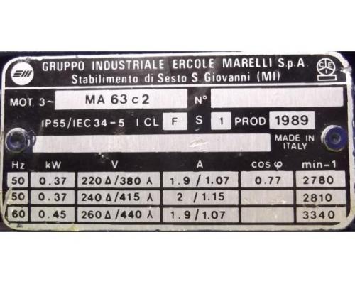 regelbarer Getriebemotor 0,37 kW 358-1850 U/min von MOTOVARIO – TKF/2 - Bild 6