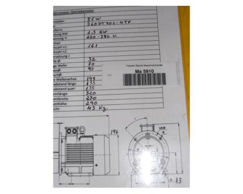 Getriebemotor 1,5 kW 161 U/min von SEW EURODRIVE – S60DT90L-4TF - Bild 13