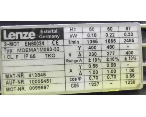 Getriebemotor 0,18 kW 174 U/min von Lenze – MDEMA1M063-32 - Bild 5