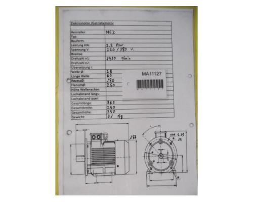 Elektromotor 2,2 kW 1430 U/min von MEZ – 1AP100L-4s - Bild 5