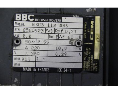 Elektromotor 2,2 kW 915 U/min von BBC – MEUB 112 MR6 - Bild 4