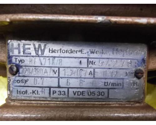 Elektromotor 0,12 kW 680 U/min 240/415 V von HEW – RF71K/8 - Bild 8