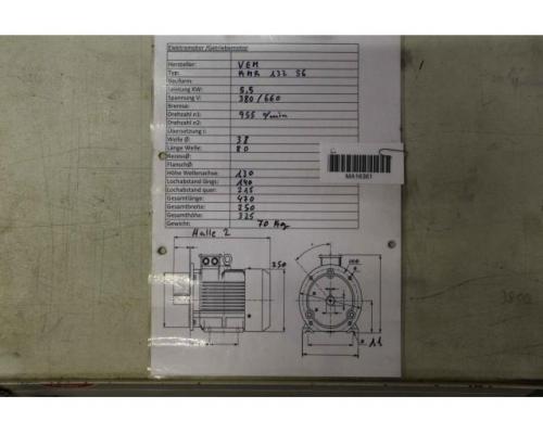 Elektromotor 5,5 kW 955 U/min von VEM – KMR 132 S6 - Bild 5