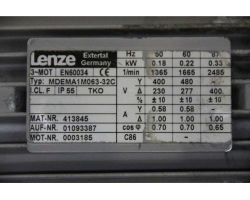 Getriebemotor 0,18 kW 174 U/min von Lenze – GST03-2 M VBR 063C32 - Bild 4