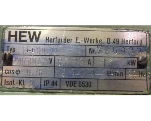 Elektromotor 1,1 kW 2800 U/min von HEW – R-F80L/2 - Bild 4