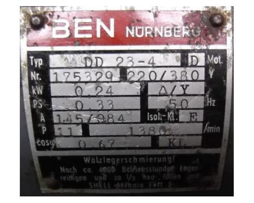 Elektromotor 0,24 kW 1380 U/min von BEN – DD23-4 - Bild 4