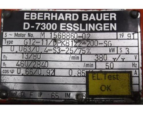 Getriebemotor 0,063/0,4 kW 13/80 U/min von Bauer – G12-11/DPK8122-200-SG - Bild 4