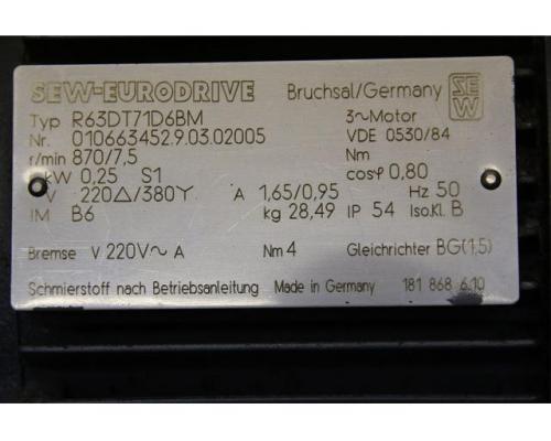 Getriebemotor 0,25 kW 7,5 U/min von SEW Eurodrive – R63DT71D6BM - Bild 4