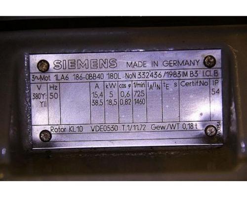 Elektromotor 5/18 kW 725/1460 U/min von SIEMENS – 1LA6 186-0BB40 180L - Bild 4