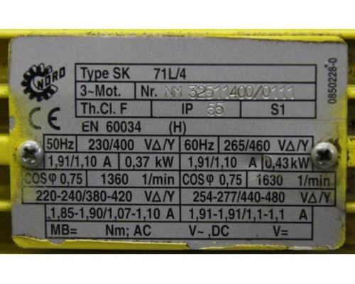 Getriebemotor 0,37 kW 19 U/min von Nord – 20F-71L/4 - Bild 4