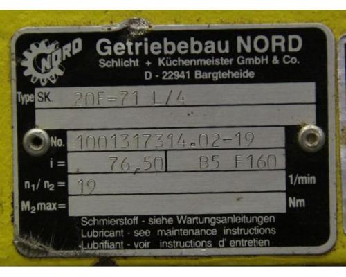 Getriebemotor 0,37 kW 19 U/min von Nord – 20F-71L/4 - Bild 5