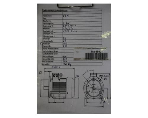 Elektromotor 3 kW 1430 U/min von VEM – BMRE100S4 - Bild 5