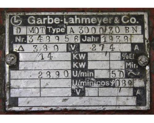 Elektromotor 14 kW 2890 U/min von Garbe Lahmeyer – A3000/30BN - Bild 4