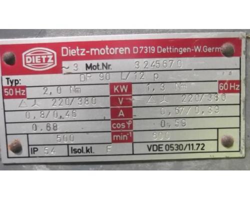 Aufwickelmotor 2,0 Nm 500 U/min von Dietz – DP 90 L/12 p - Bild 5