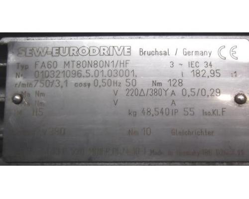 Elektromotor 750 U/min von SEW Eurodrive – FA60MT80N80N1/HF - Bild 4