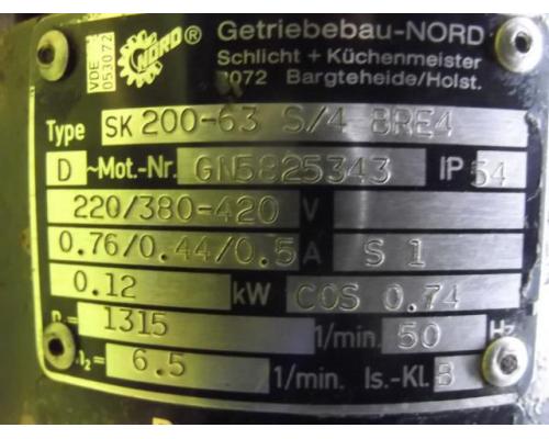 Getriebemotor 0,12 kW 6,5 U/min von Nord – SK200-63 S/4 BRE4 - Bild 5