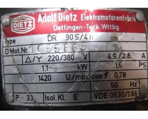 Elektromotor 1,1 kW 1420 U/min von DIETZ – DR90S/4n - Bild 4