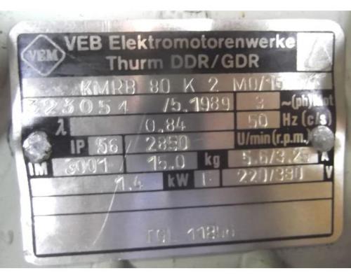 Elektromotor 1,4 kW 2850 U/min von VEB – KMRB 80 K 2 M0/15 - Bild 4