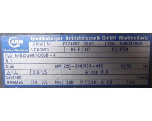 Getriebemotor 0,55 kW 57 U/min von ABM – EFB2/G90/4D80B-4 - Bild 4