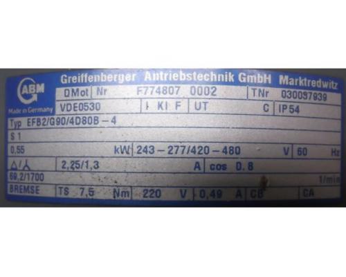 Getriebemotor 0,55 kW 57 U/min von ABM – EFB2/G90/4D80B-4 - Bild 5