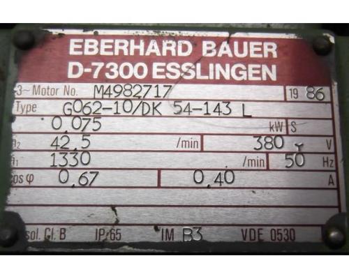 Getriebemotor 0,075 kW 42,5 U/min von Bauer – GO62-10/DK54-143L - Bild 4