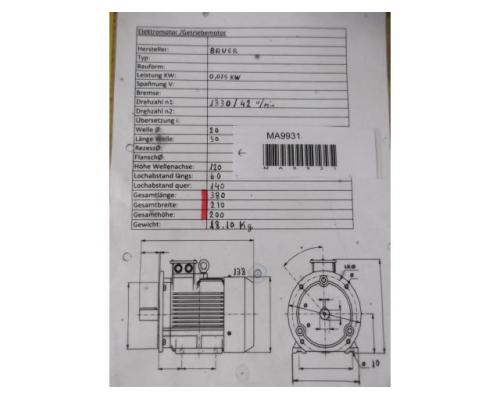 Getriebemotor 0,075 kW 42 U/min von Bauer – DK740/178 - Bild 5